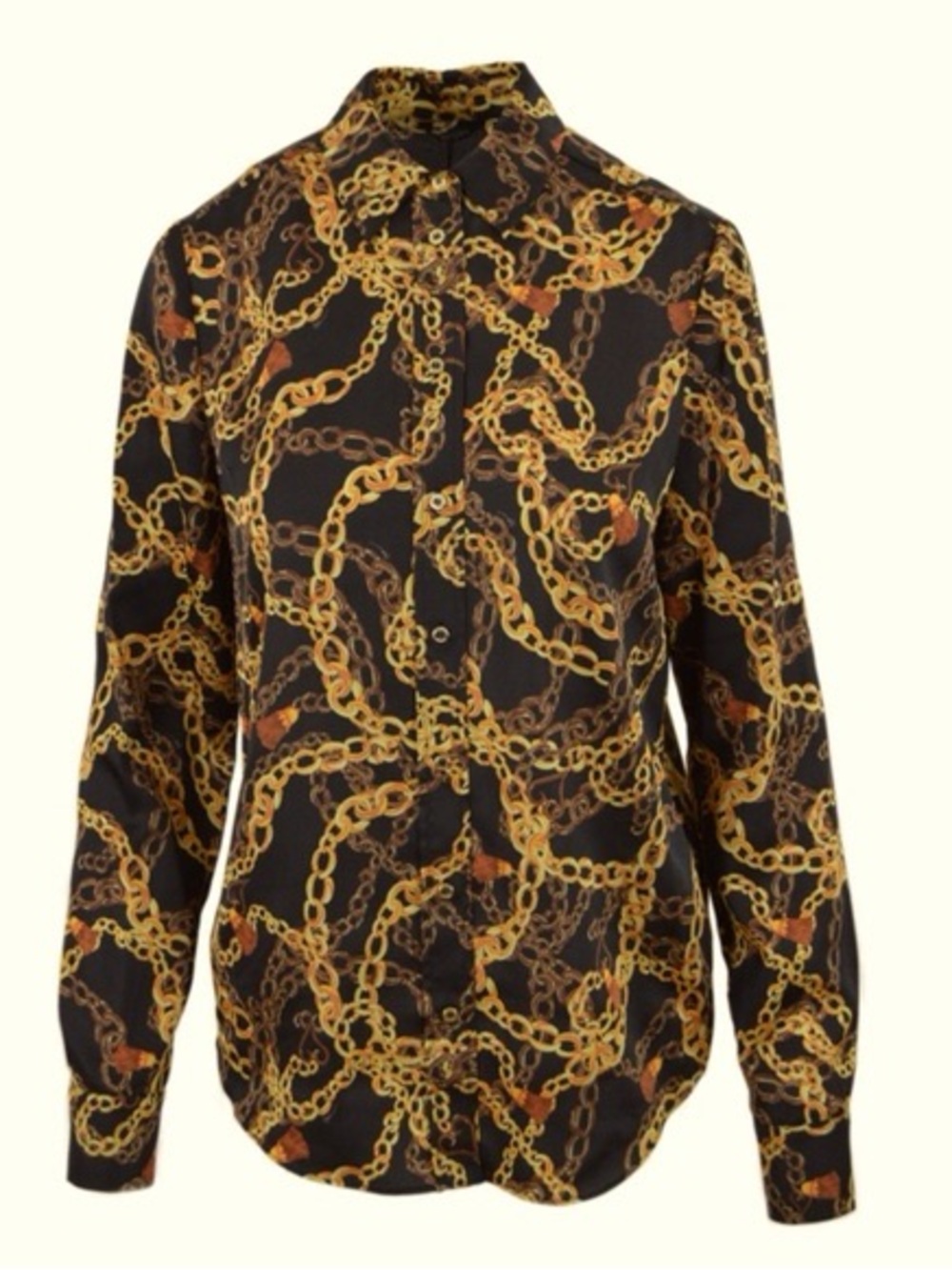 Marciano Guess Manuela Graphic Chain Button Down Blouse.